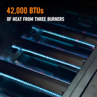 Hygrill Premium XTR 3-Burner Built in Grill, Liquid Propane 25 Inch Grill