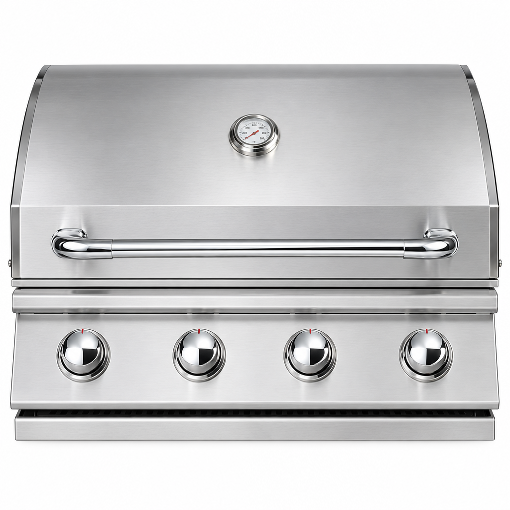 Built-In Gas Grill Head Designed for Outdoor Kitchens, 60,000 BTU Power, 304 Stainless Steel, 810 Sq In
