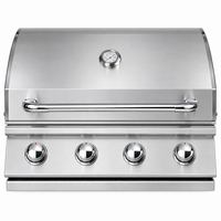 Built-In Gas Grill Head Designed for Outdoor Kitchens, 60,000 BTU Power, 304 Stainless Steel, 810 Sq In