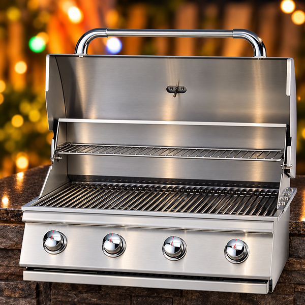 Built-In Gas Grill Head Designed for Outdoor Kitchens, 60,000 BTU Power, 304 Stainless Steel, 810 Sq In
