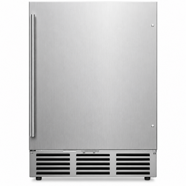Under Counter Refrigerator Built for Outdoor Kitchens, 180 Can Capacity, 304 Stainless Steel, LED Lighting